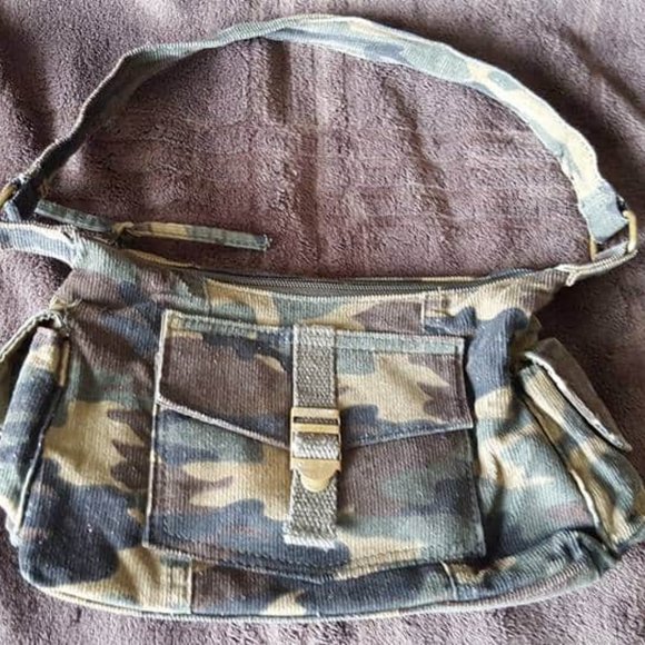Small Camo Corduroy handbag - Picture 2 of 4